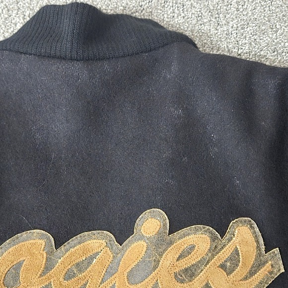 Vintage Boogies Diner Las Vegas Varsity Jacket Leather And Wool Size XXL - Picture 3 of 8